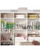 Разтегателен телескопичен разделител за рафтове на гардероб, регулируем 70-120 см, с вендуза